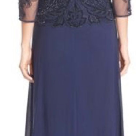 Navy Blue sequin dress by Pissarro Nights size 8 - Picture 7 of 14